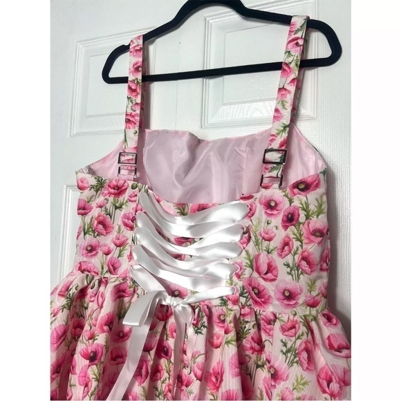 Sugar Thrillz Dolls Kill White Pink Floral Magic Moves Corset Dress Size XXL - Picture 9 of 9